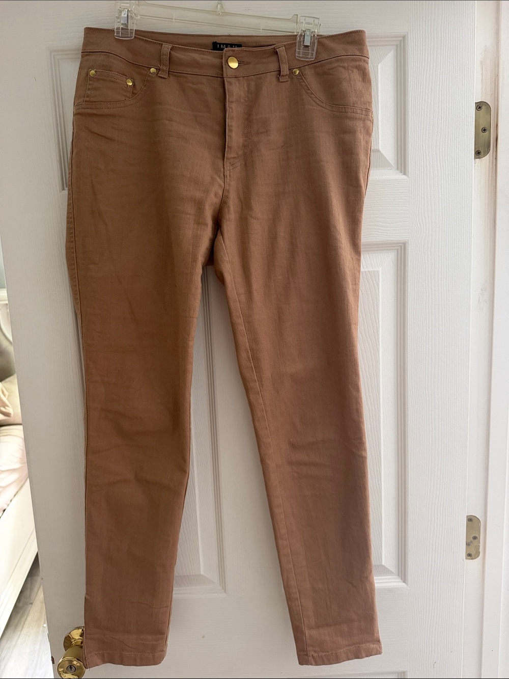IMAN Brown Slim Straight Jeans